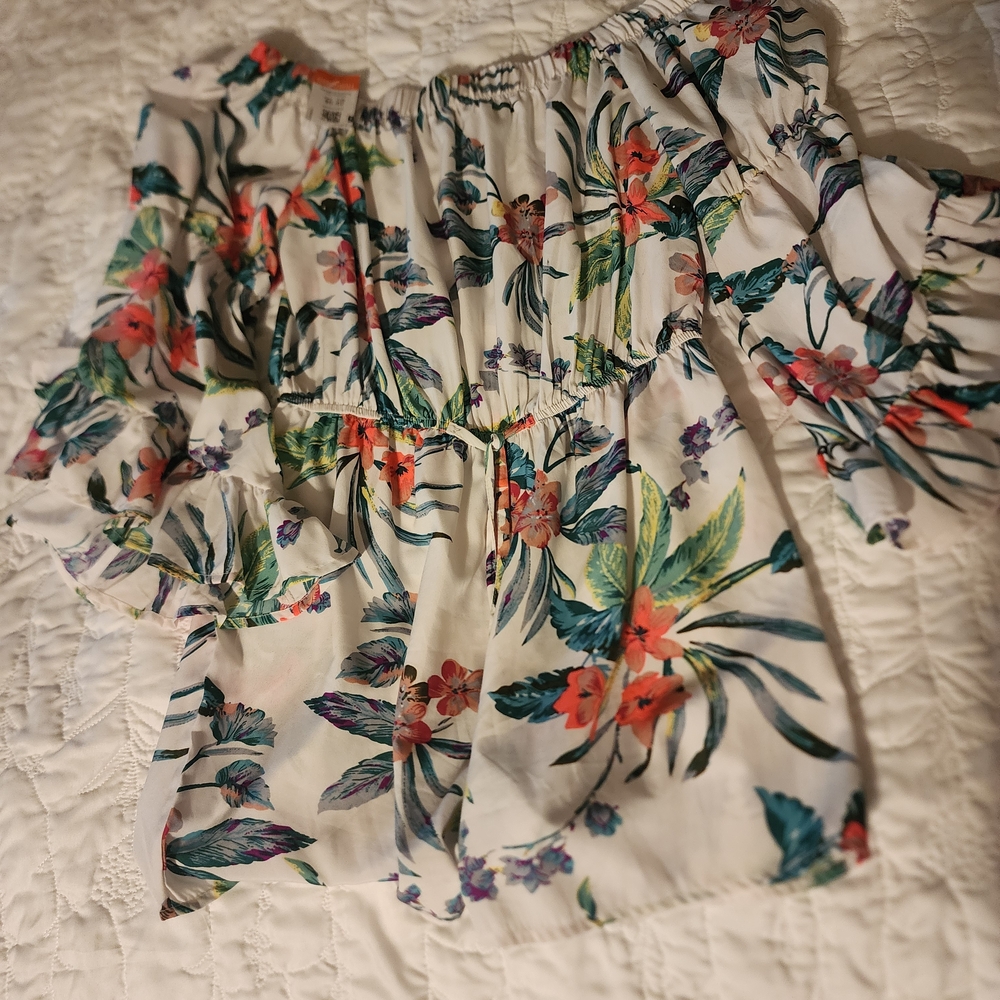 Floral Off-Shoulder Women's Top